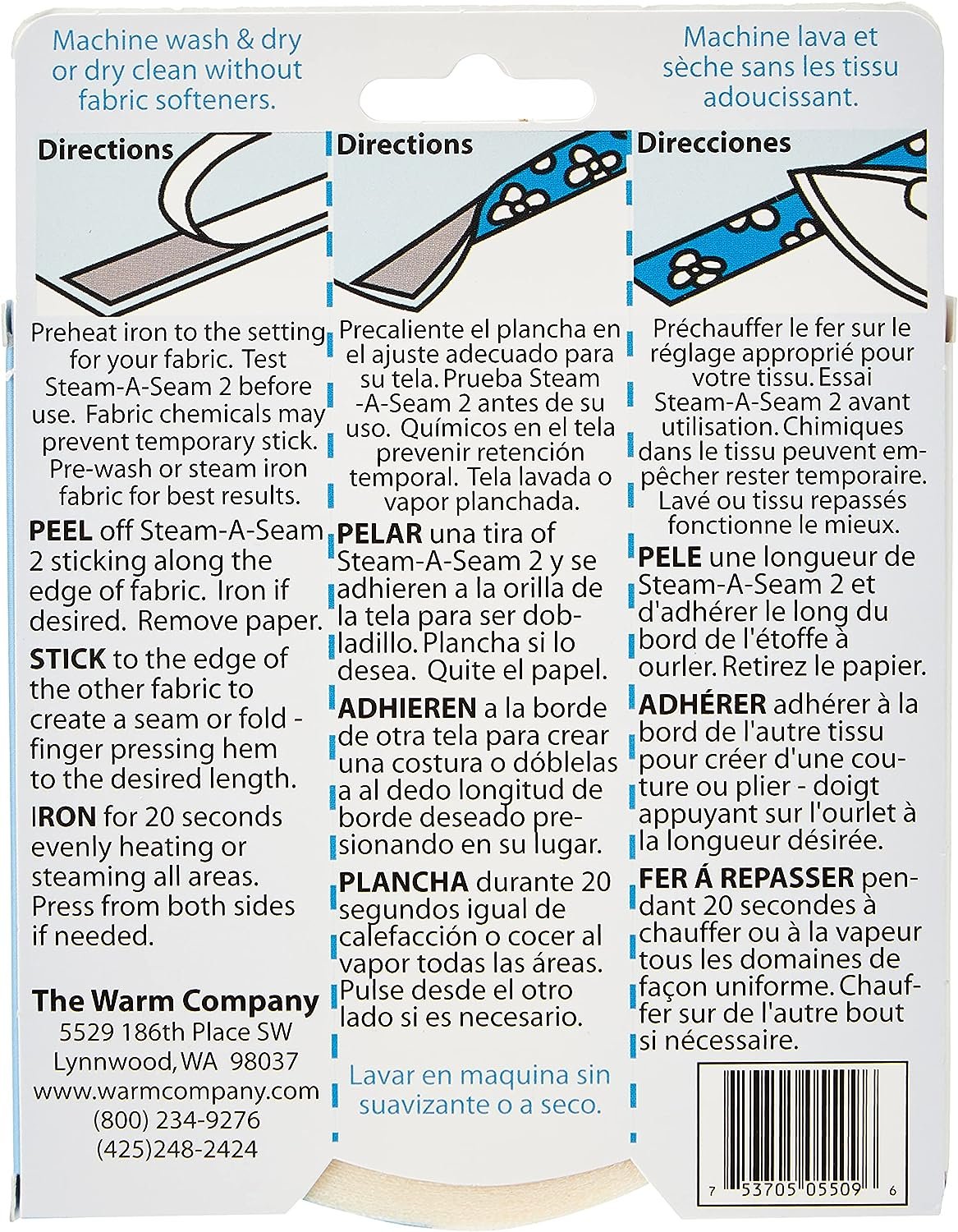 Warm Company Steam-A-Seam 2 Double Stick Fusible Web 1/4"X40 Yards
