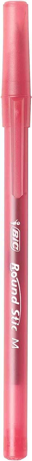 BIC Round Stic Xtra Life Ballpoint Pen, Medium Point (1.0mm), Red, 10-Count