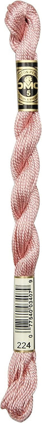 DMC 115 5-224 Pearl Cotton Thread, Very Light Shell Pink, Size 5