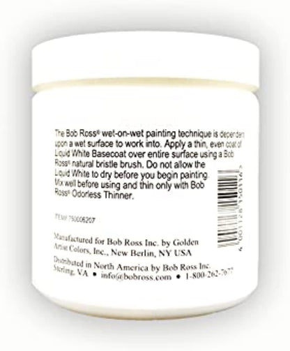 Bob Ross Liquid White Oil Paint, 237ml jar (750006207)