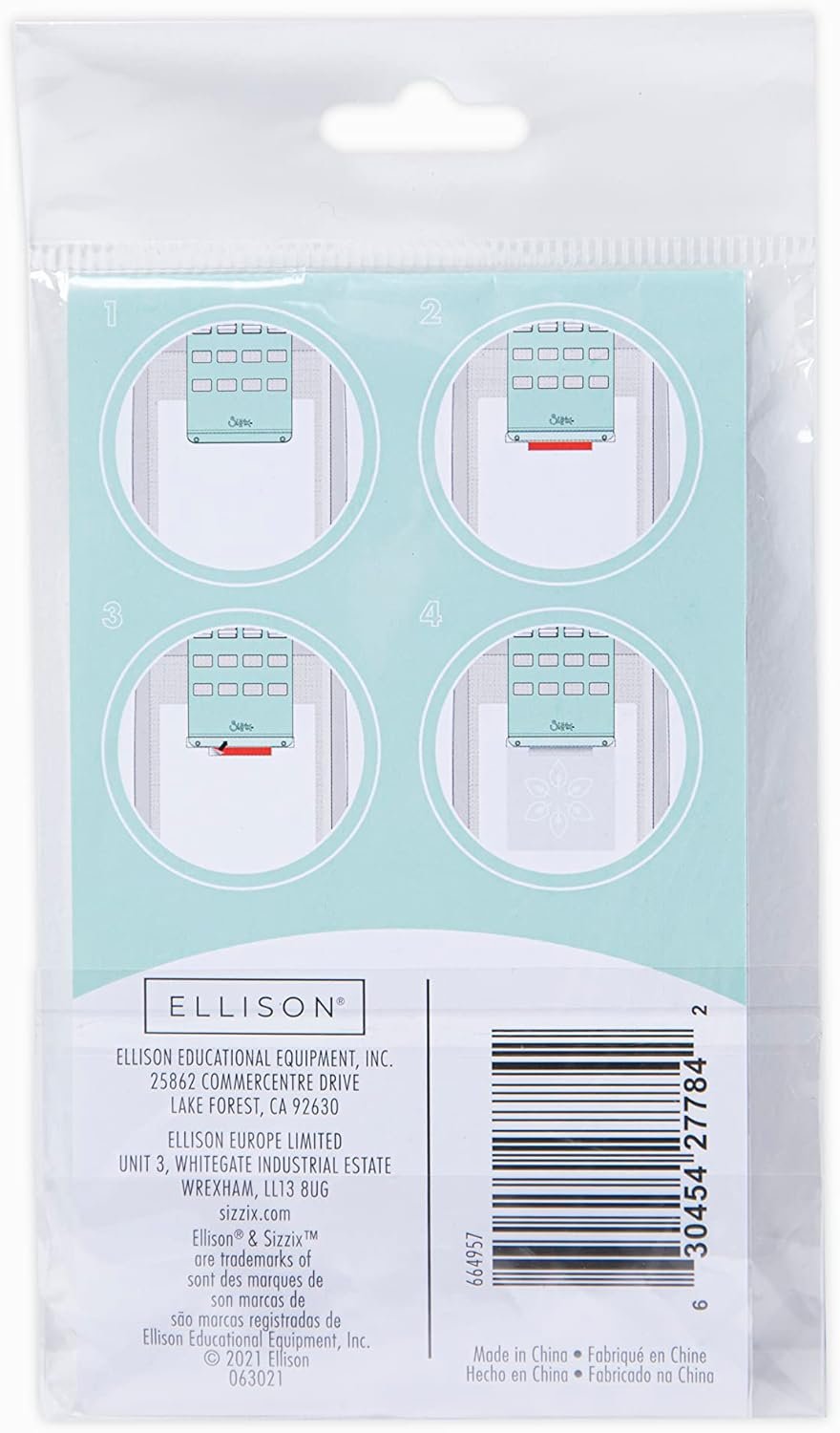 Sizzix Stencil & Stamp Craft Accessory | Universal Stencil Converters 10PK | 664957 Tools, 10 Count (Pack of 1), Mulitcolour