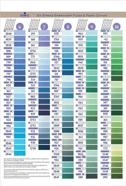 DMC COLORCRD Needlework Threads 12-Page Printed Color Card B001C1NMO2