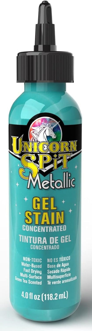 Unicorn Spit Sparkling Wood Stain & Glaze 4oz-Metallic Poseidon