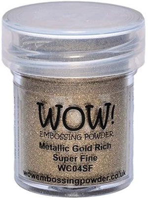 Wow! Embossing Powder Metallic Bundle: Gold, Silver, Platinum and Copper, 15ml (1) (1, Brown)