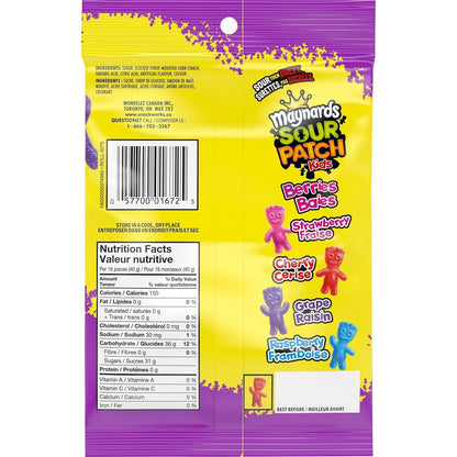 Maynards Sour Patch Kids, Berries, Candy, 185g/6.5 oz., {Imported from Canada}