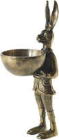 Eric and Eloise Collection 14-inch Brass Figurine with Bowl, Rabbit