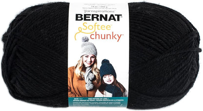Bernat Big Ball Chunky Solid Yarn, 14 oz, Gauge 6 Super Bulky, 100% Acrylic, Black