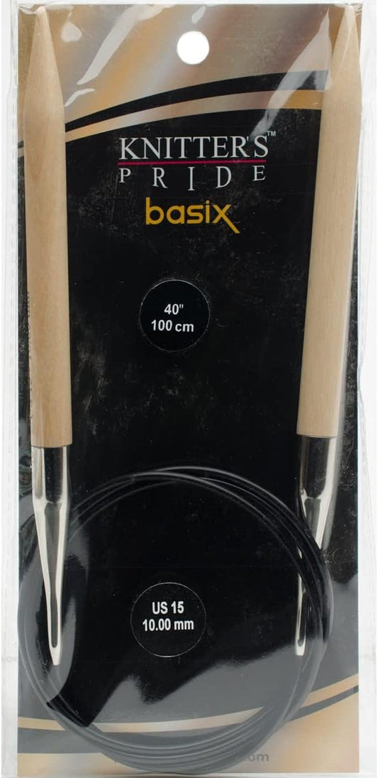Basix Fixed Circular Needles 40-Size 15/10mm