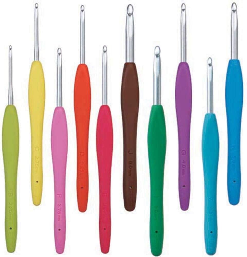 Clover Amour Crochet Hook, 4.50mm, Blue