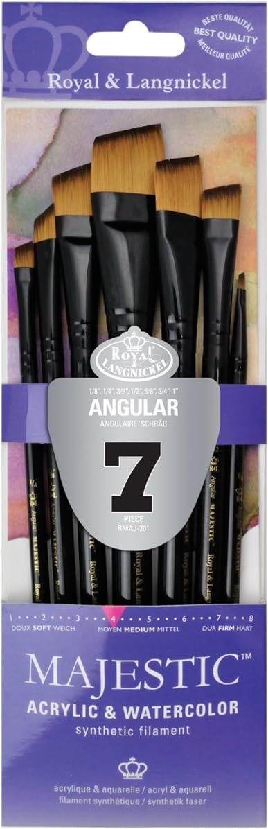 Majestic Angular Brush Set, 7/Pkg