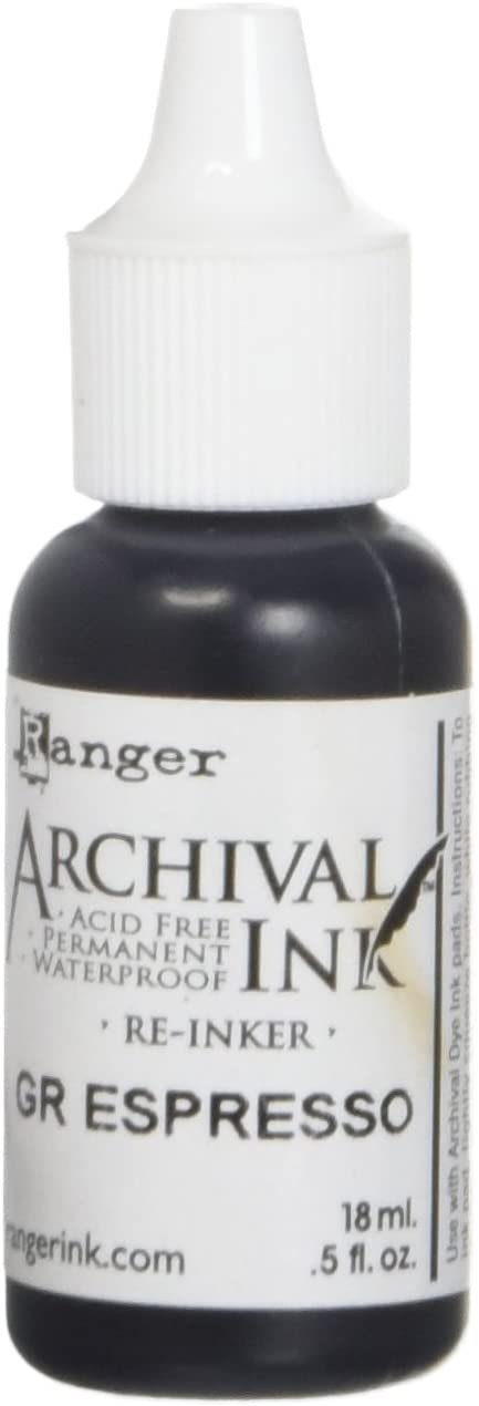Ranger ARD51107 Designer Series Archival Re-Inkers, 5 oz, Ground Espresso