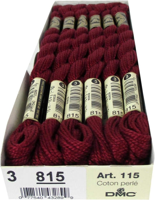 DMC 115 3-815 Pearl Cotton Thread, Medium Garnet