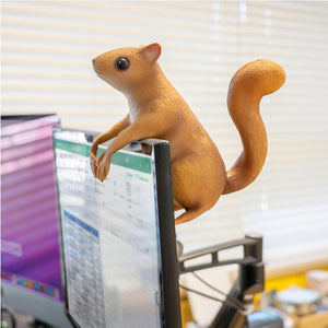 Accoutrements Archie McPhee The Hilarious Office Assistant Novelty Gag Gift - Posable Stuffed Latex Squirrel