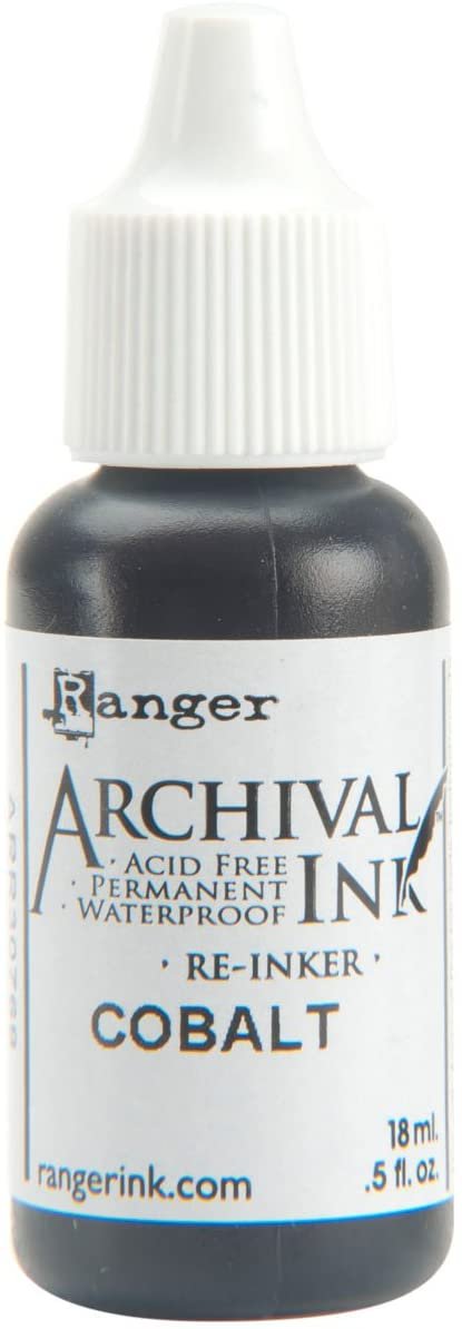 Ranger Archival Pad Reinker .5oz, Cobalt
