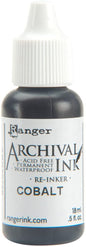 Ranger Archival Pad Reinker .5oz, Cobalt