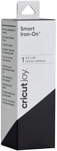 Cricut Smart Iron On (5.5in x 24in, Black) for Joy machine - matless cutting for shapes up to 4ft, & repeated cuts up to 20ft