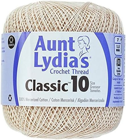 Aunt Lydia's Crochet Thread - Size 10 - Natural (2-Pack)