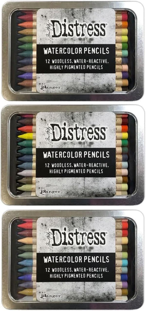 Ranger Ink Bundle Tim Holtz Distress Watercolor Pencils Sets 4, 5, 6 - tdh83580, tdh83597, tdh83603