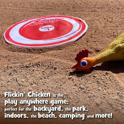 University Games | Flickin Chicken Indoor Outdoor Target Toss Game, for 2 or More Players Ages 6 and Up