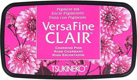Tsukineko, VersaFine Clair, Full Size Ink Pad, Charming Pink