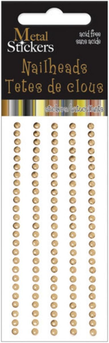 Mark Richards Metal Stickers Nailheads 3mm Round 125/Pkg, Silver