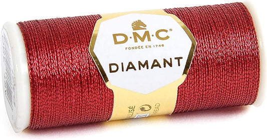 DMC Diamant Metallic Needlework Thread, 38.2-Yard, Red Ruby