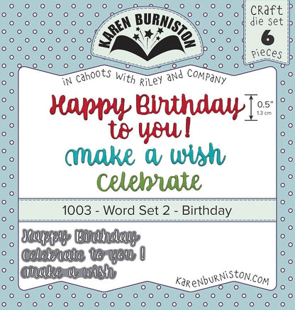 KB Riley 1003 Karen Burniston Dies-Word Set 2-Birthday