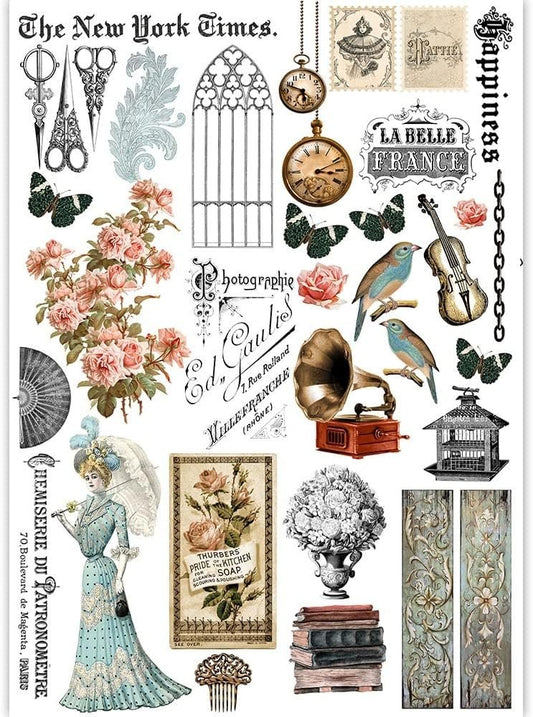 Dress My Craft Transfer Me Sheet A4-Timeless Beauty