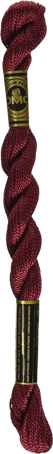 DMC 115 5-902 Pearl Cotton Thread, Very Dark Garnet, Size 5