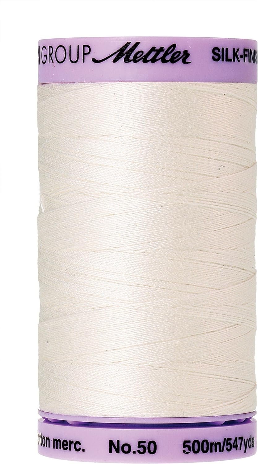 Mettler Silk-Finish Solid Cotton Thread, 547 yd/500m, Candlewick