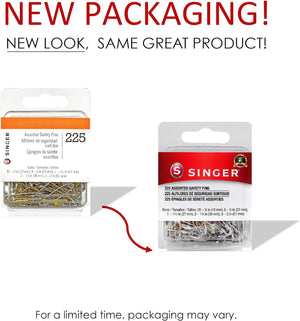 SINGER 00225 Assorted Safety Pins, Multisize, 50-Count