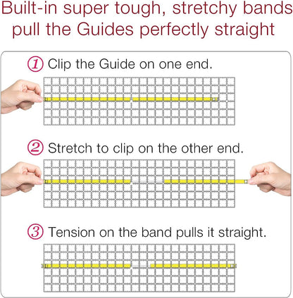 Guidelines4quilting - Quilt Ruler Upgrade Kit - Mistake Proof & Slip Proof Your 12" & 24” Quilt Rulers (or 12½" & 24½") - Cut Faster and More Accurately - for Both Right & Left-Handers