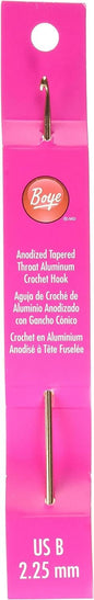 Boye Wright Products Boye Boye 6218-B Metal Crochet Hook, Size B, 6" L