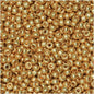 Round Seed Bead Size 11/0 8.5g-tube Galvanized Yellow Gold