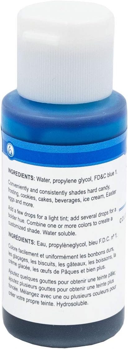 LorAnn Blue Liquid Food Color, 1 Ounce Squeeze Bottle