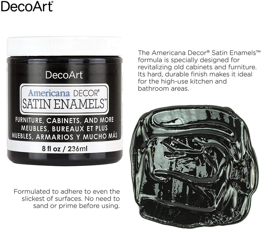 DecoArt Americana Decor Satin Enamels Acrylic Paint, Grey Taupe, ADSA19, 8 fl oz, Jar