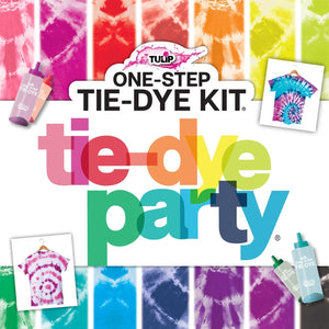 Tulip One-Step Tie-Dye Party, 18 Pre-Filled Bottles, Creative Group Activity, All-in-1 Fashion Design Kit, 1 Pack, Rainbow