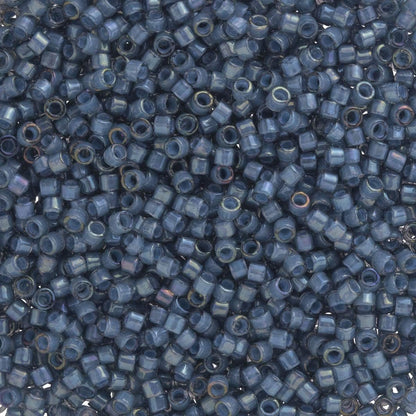 Delica Seed Beads Bundle: Size 11/0, Denim Blue Inside Color Lined Palette Collection DB2382, DB2383, DB2384