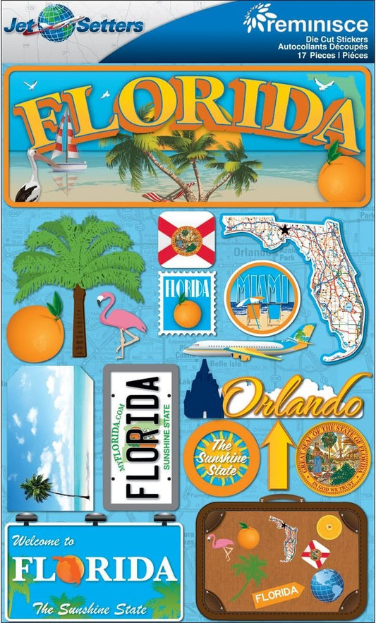 Reminisce Jet Setters 2 3-Dimensional Sticker, Florida