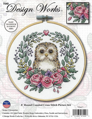 Design Works Crafts Janlynn Counted Cross Stitch Kit, Owl