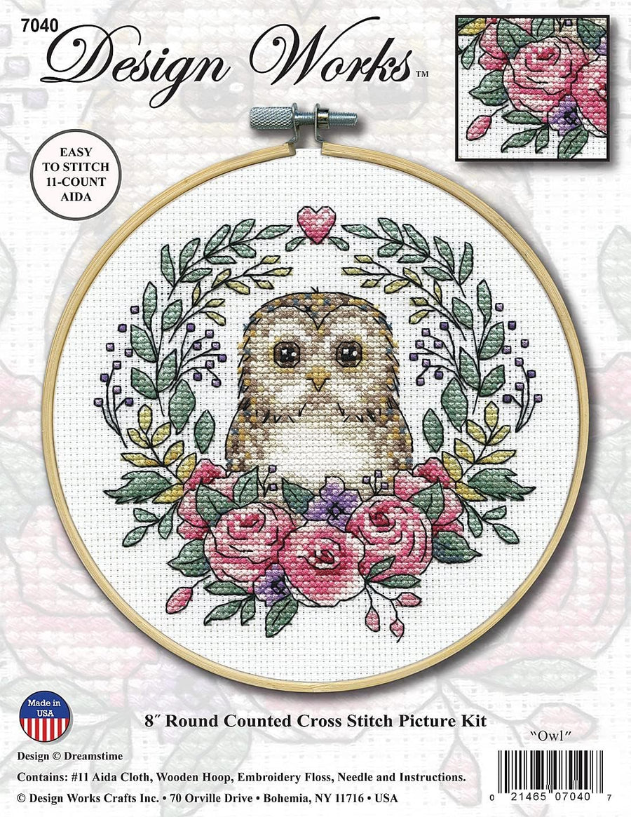 Design Works Crafts Janlynn Counted Cross Stitch Kit, Owl