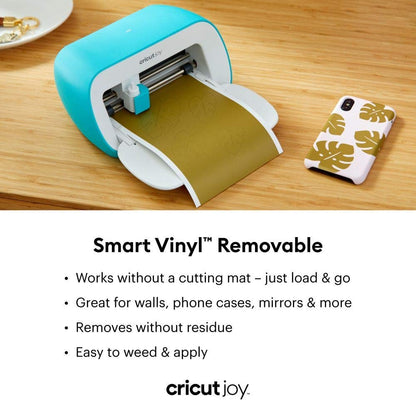 Cricut Smart Removable Matte Vinyl (5.5in x 48in, White) for Joy machine - matless cutting for shapes up to 4ft, & repeated cuts up to 20ft