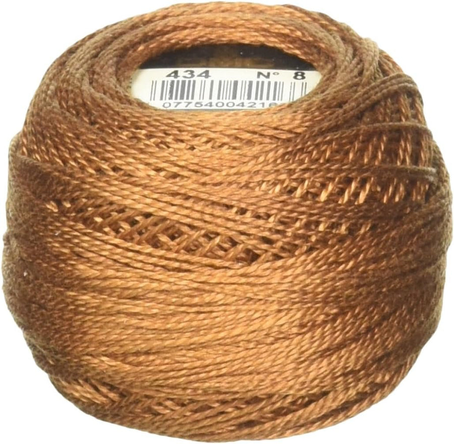 DMC Pearl Cotton Ball Size 8 87yd, Light Brown