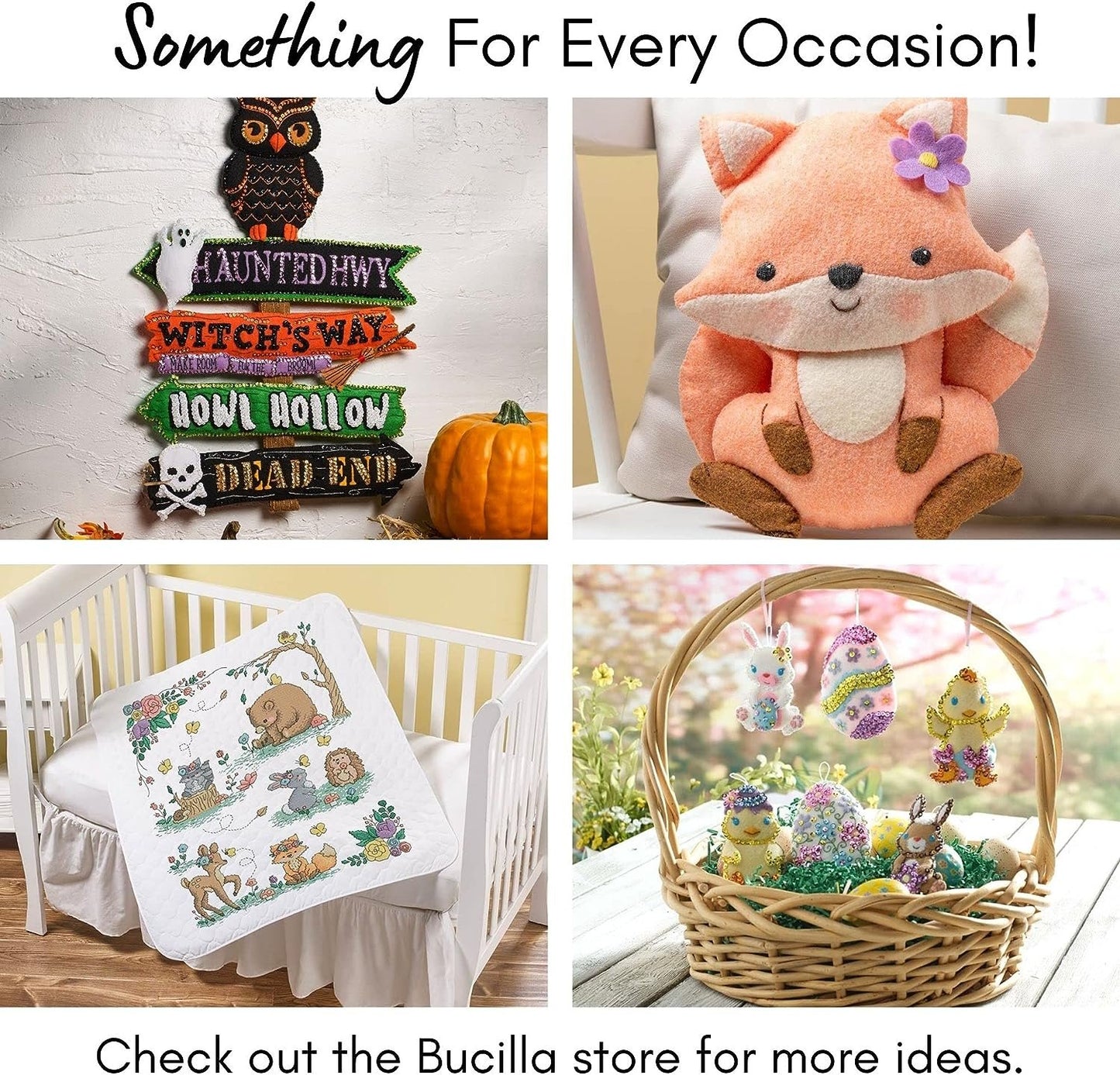 Bucilla Felt Applique Stocking Kit, Penguins at Play 18" Felt Applique Stocking Making Kit, Perfect for DIY Needlepoint Arts and Crafts, 89481E , White