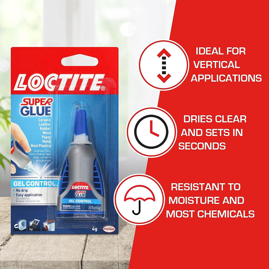 Loctite HC01-30380 1364076 Super Glue Easy Squeeze Gel, 0.14 fl oz, Super Glue Liquid