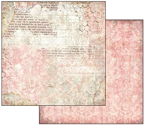 STAMPERIA INTERNATIONAL, KFT PAPER PAD 12X12 10PK DREAM, Pink, Blue