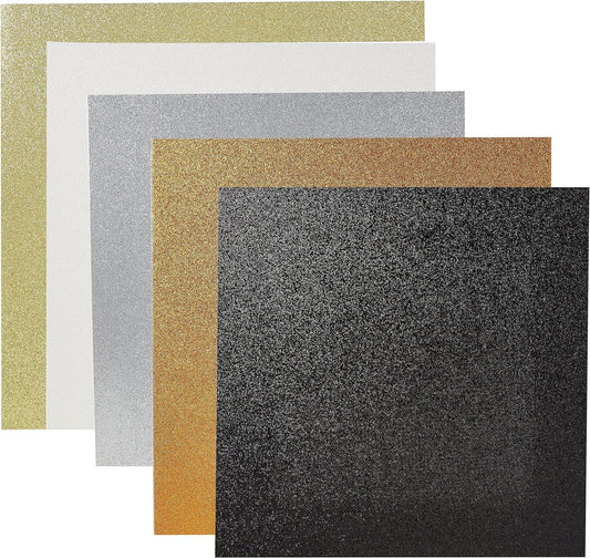 Cricut Glitter Cardstock Sampler, Classics 12" x 12"