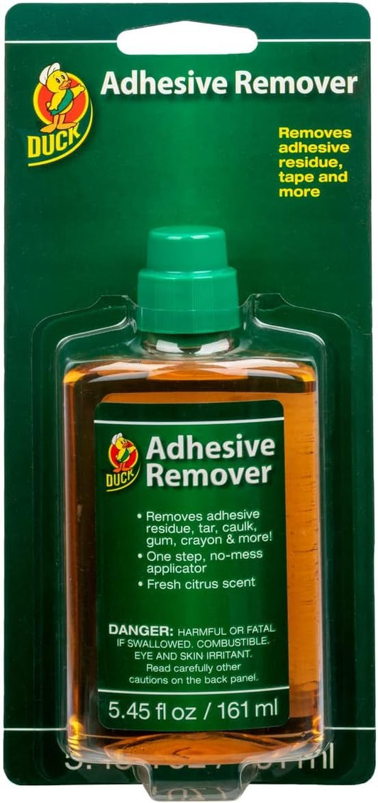 Duck Brand 527263 Adhesive Remover 5.45-Ounce Bottle with Scraper Cap,Multicolor