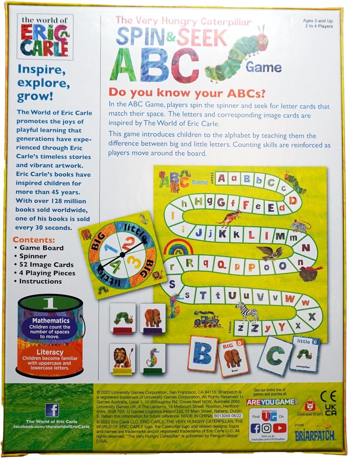 Briarpatch | The Very Hungry Caterpillar Spin & Seek ABC Game, Ages 3+