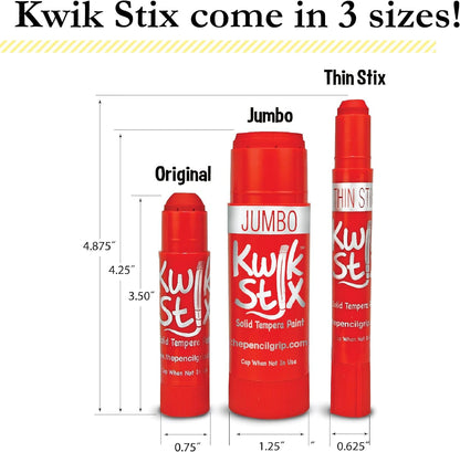 The Pencil Grip Kwik Stix Metalix Paint Pens, Metallic Tempera Paint Pens, Super Quick Drying, 6 Count - TPG-613